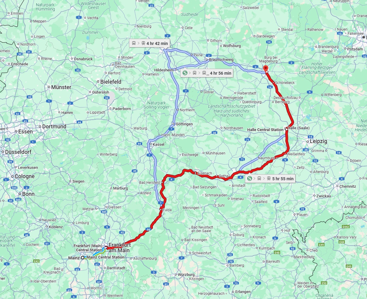 Anreise von Mainz Zu Magdeburg Über 