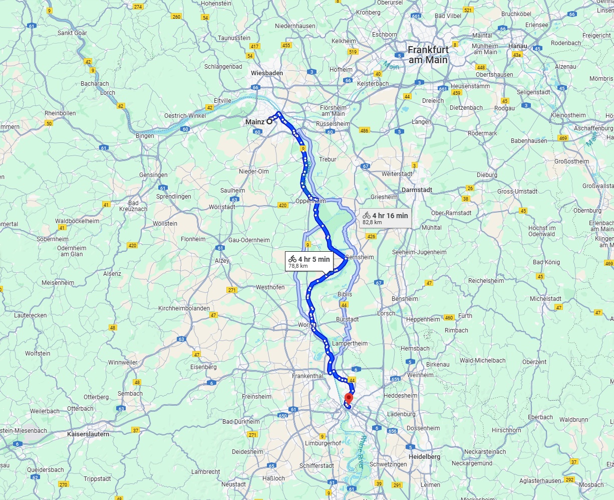 Anreise von Mainz Zu Mannheim Über 