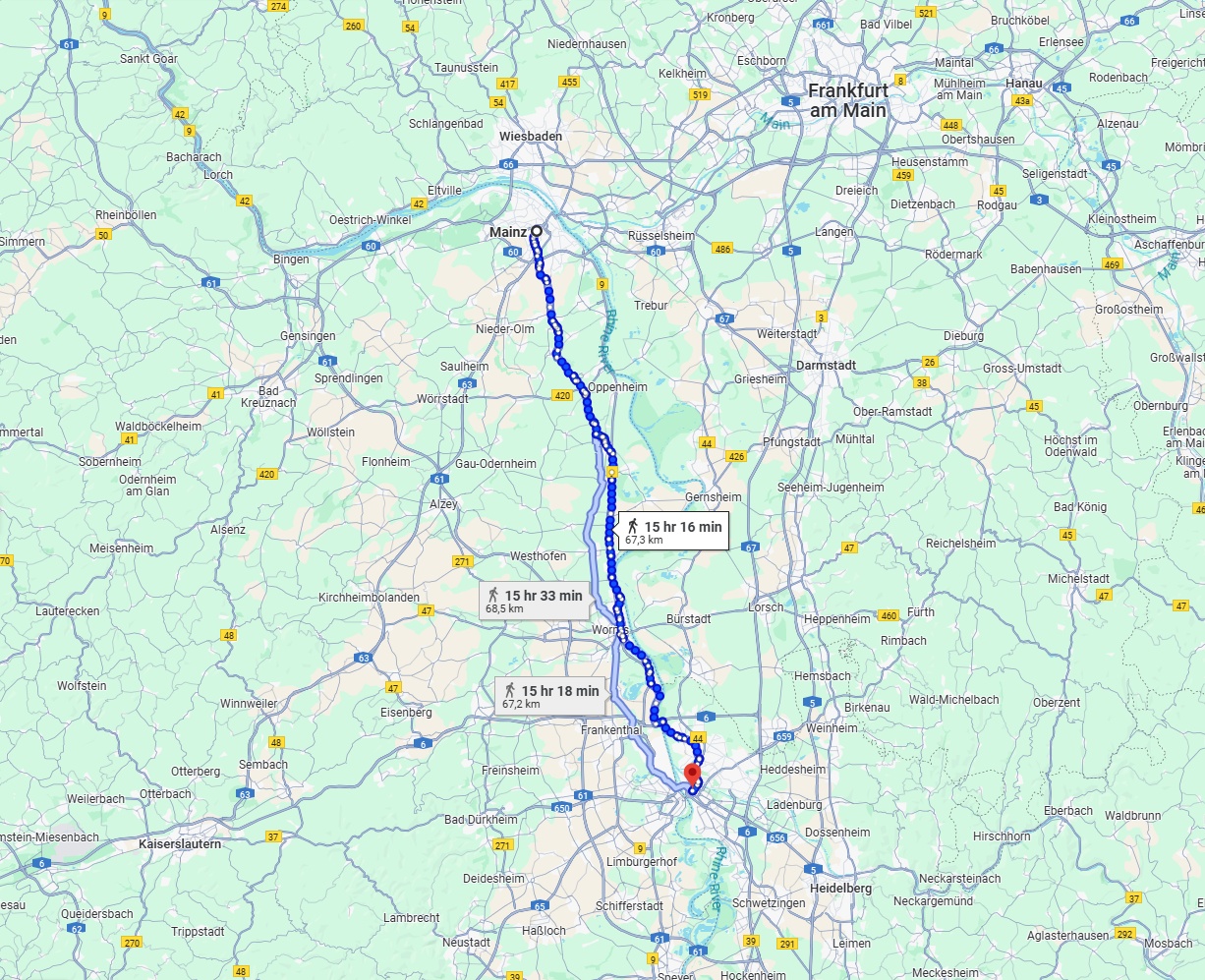 Anreise von Mainz Zu Mannheim Über 