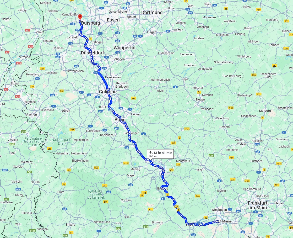 Anreise von Mainz Zu Moers Über 