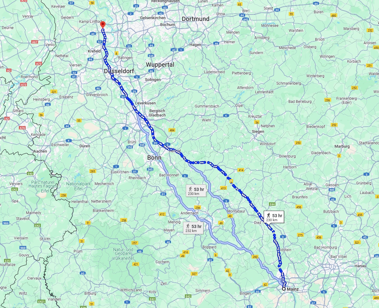 Anreise von Mainz Zu Moers Über 