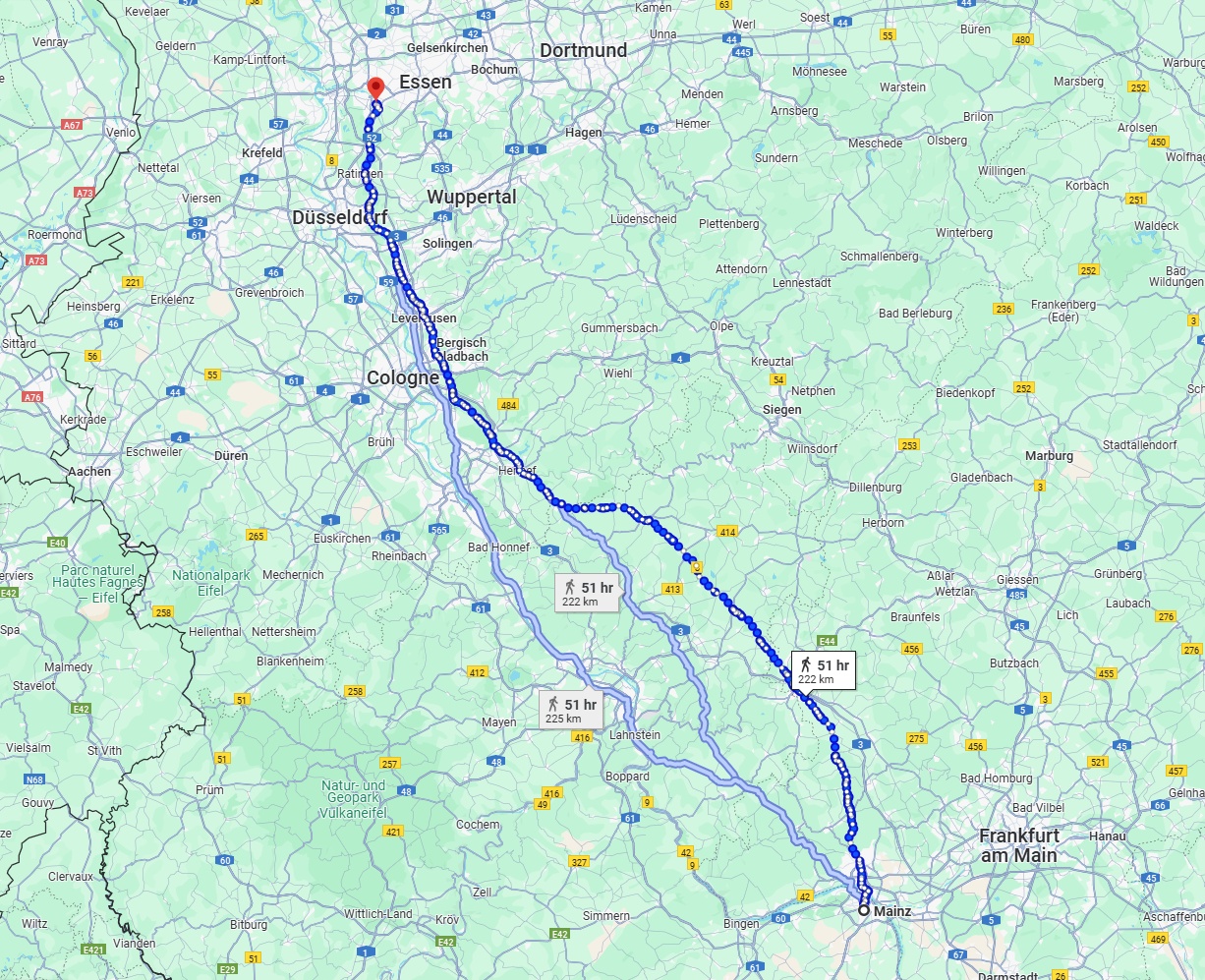 Anreise von Mainz Zu Mülheim an der Ruhr Über 