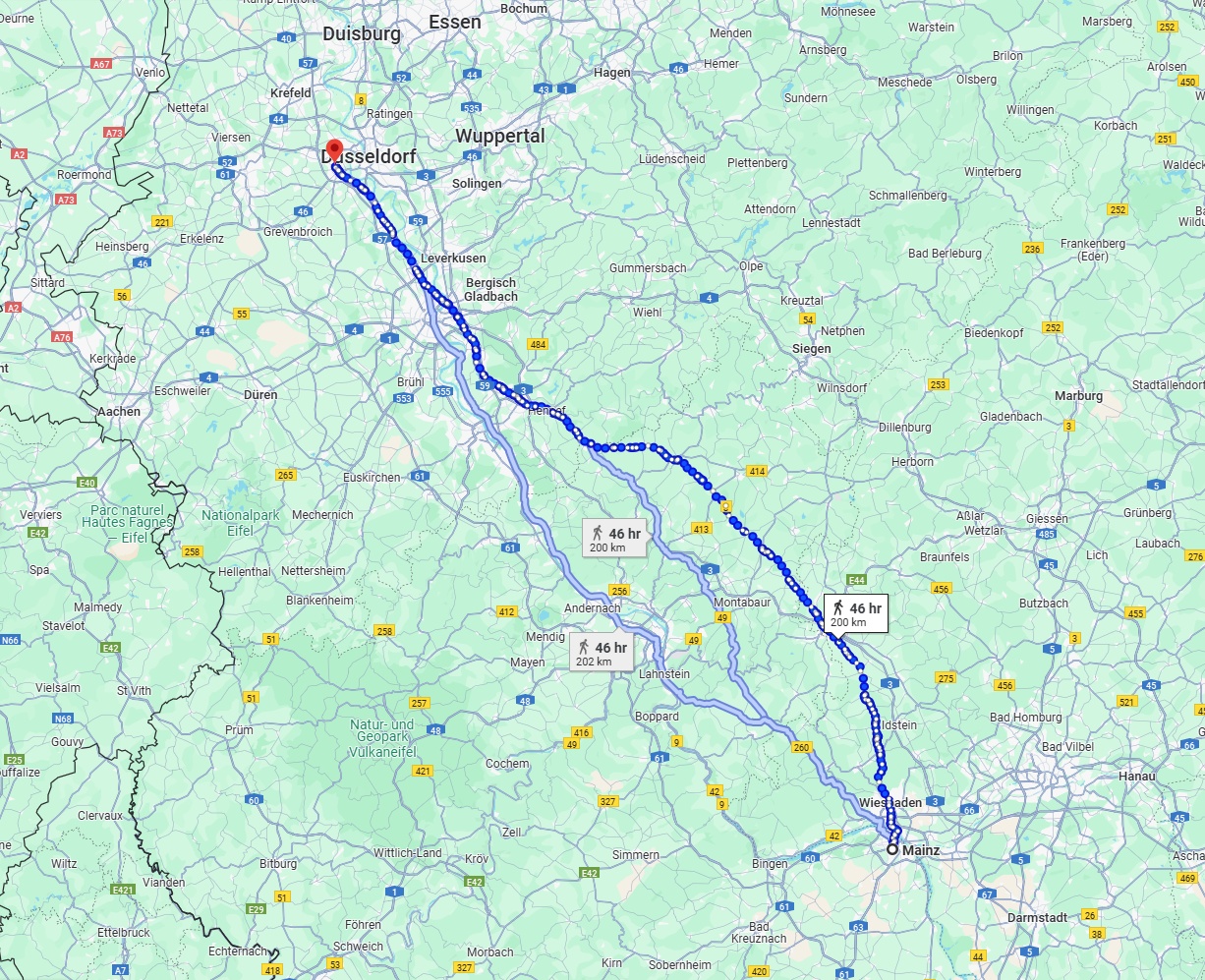 Anreise von Mainz Zu Neuss Über 