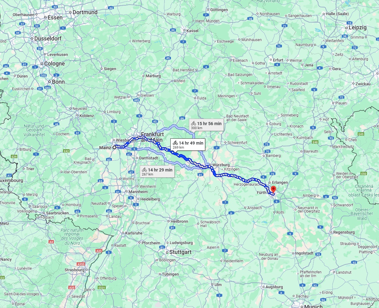 Anreise von Mainz Zu Nürnberg Über 