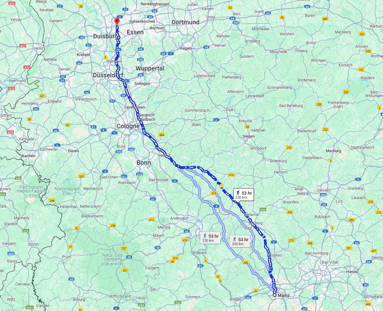 Anreise von Mainz Zu Oberhausen Über 