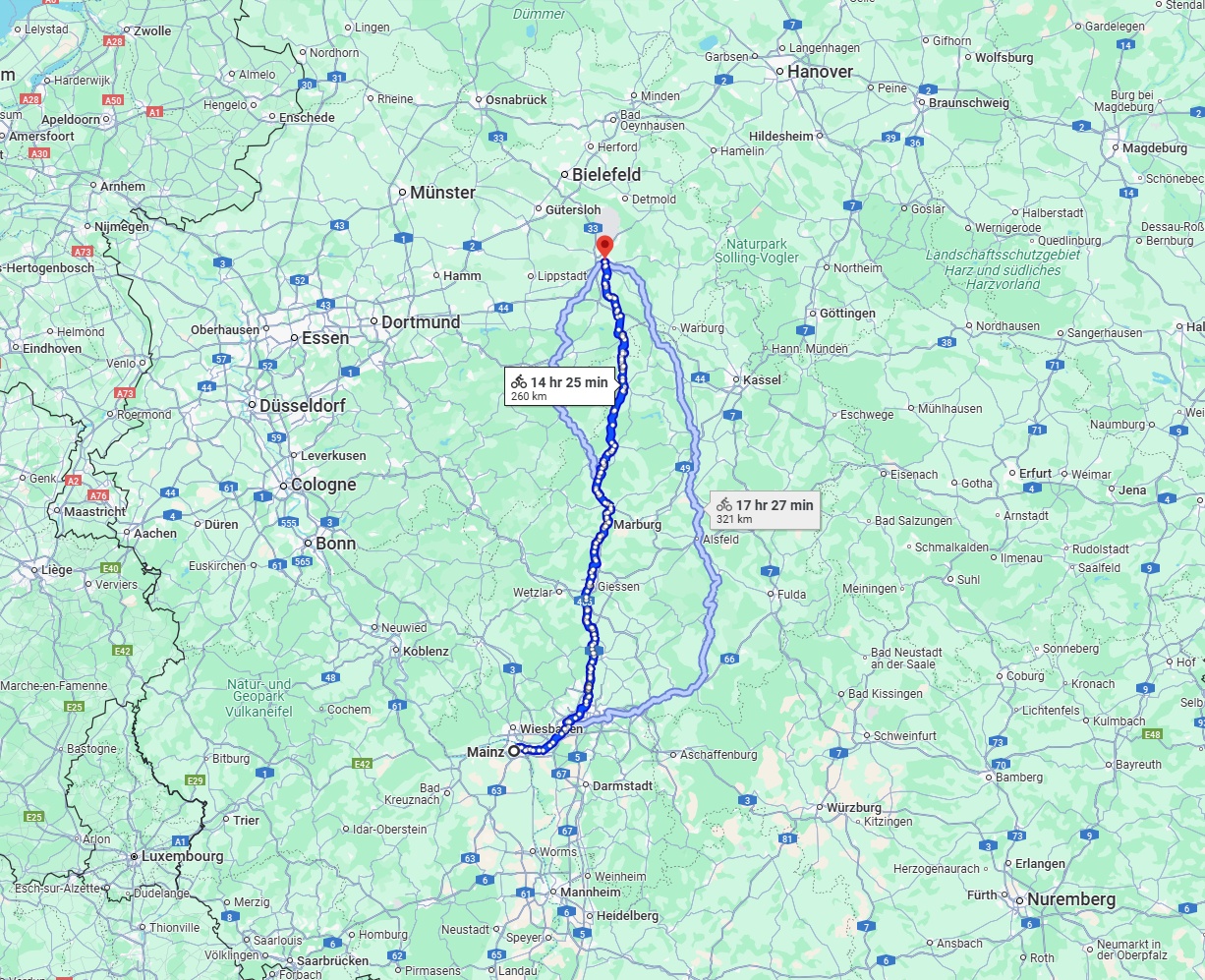 Anreise von Mainz Zu Paderborn Über 