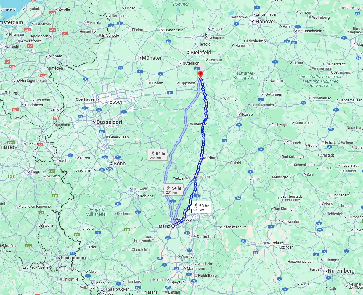 Anreise von Mainz Zu Paderborn Über 