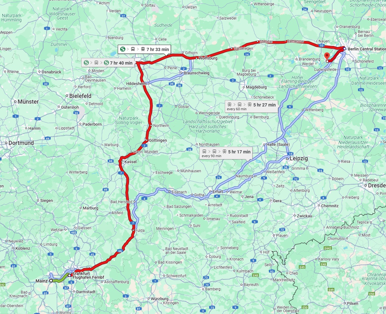 Anreise von Mainz Zu Potsdam Über 