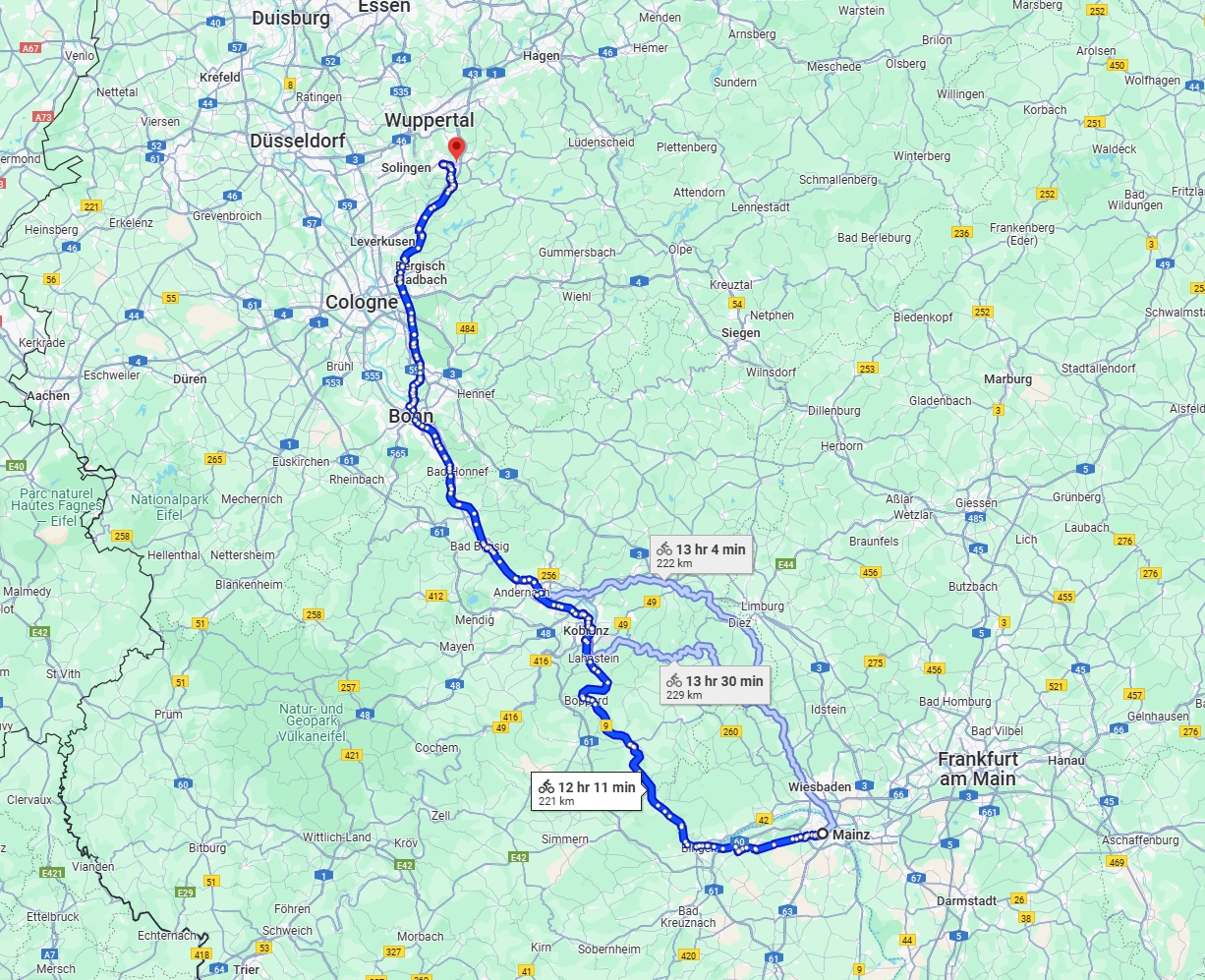 Anreise von Mainz Zu Remscheid Über 