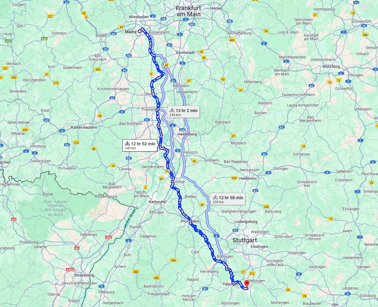 Anreise von Mainz Zu Reutlingen Über 