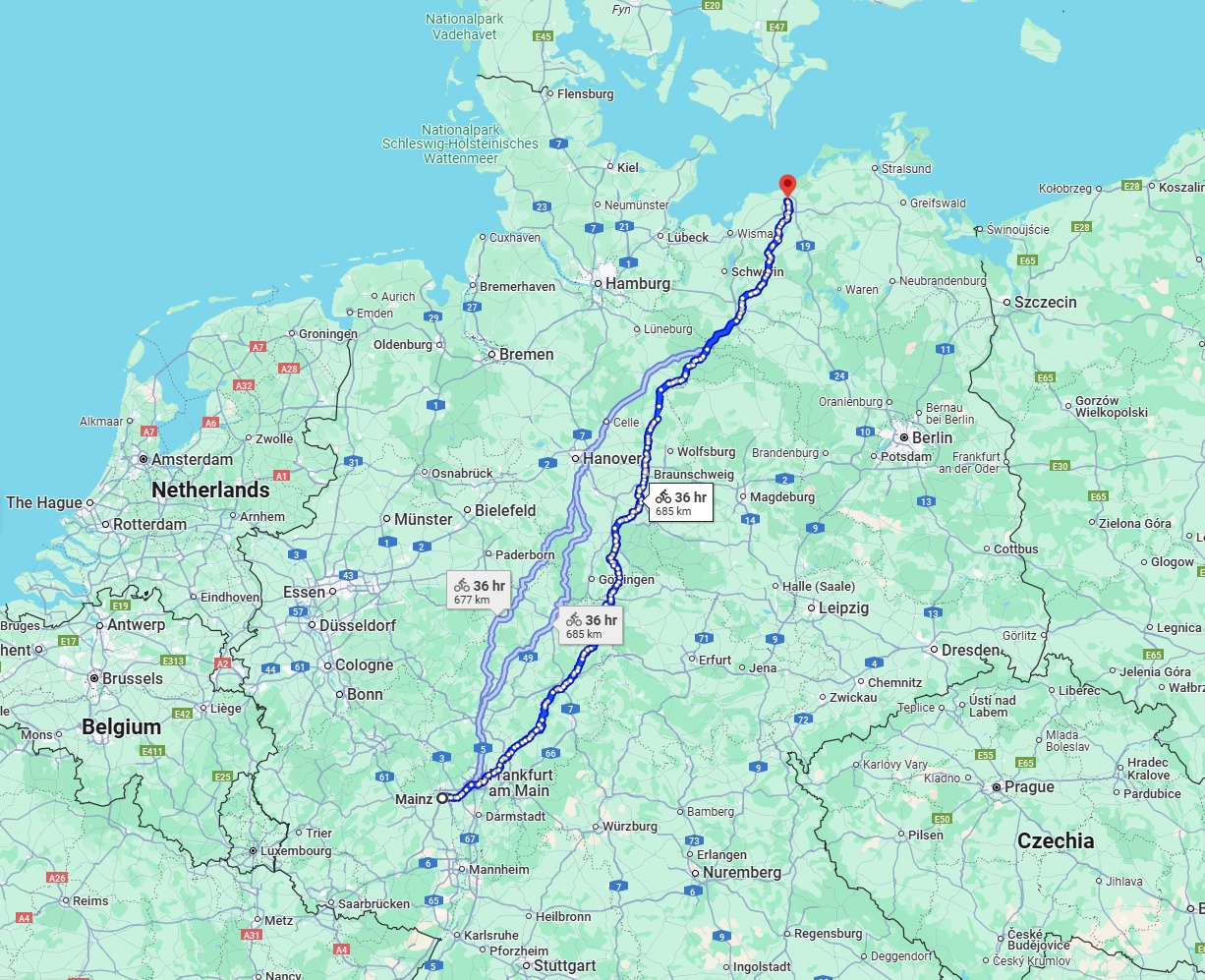 Anreise von Mainz Zu Rostock Über 