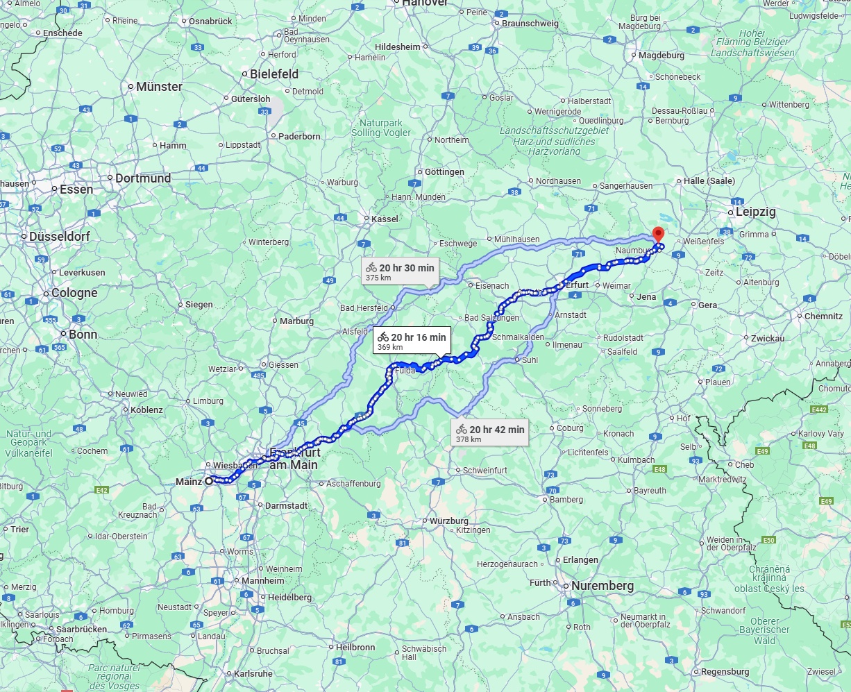 Anreise von Mainz Zu Saale Über 