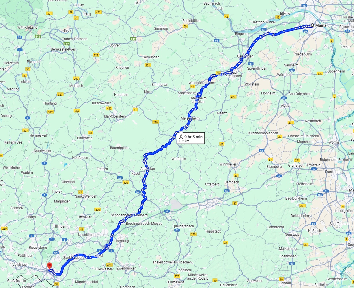 Anreise von Mainz Zu Saarbrücken Über 