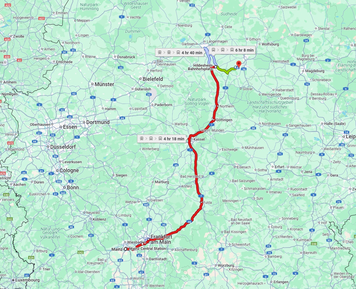 Anreise von Mainz Zu Salzgitter Über 