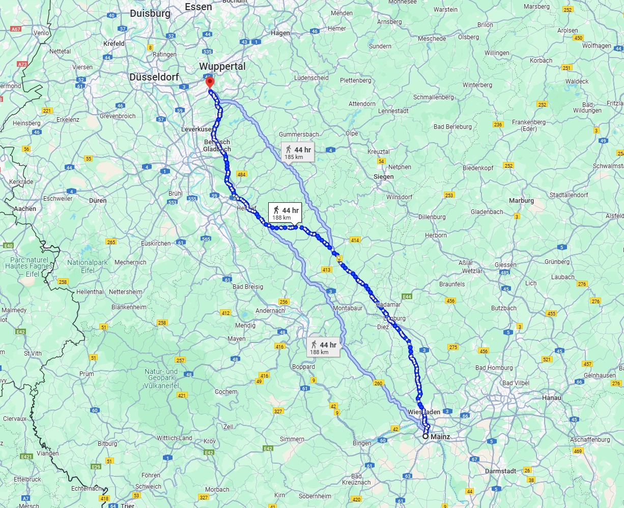 Anreise von Mainz Zu Solingen Über 