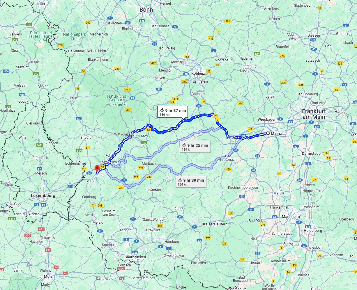 Anreise von Mainz Zu Trier Über 