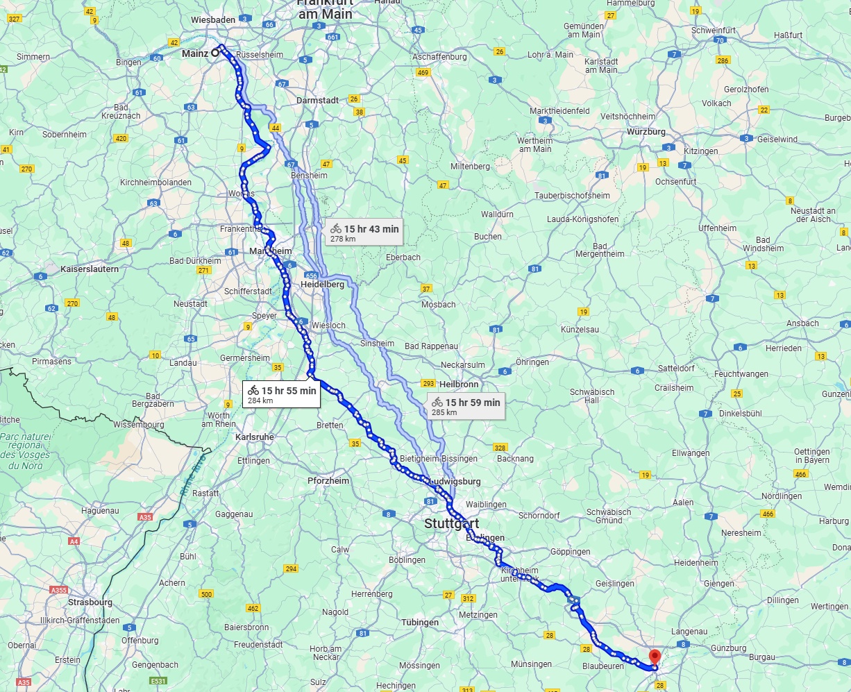 Anreise von Mainz Zu Ulm Über 