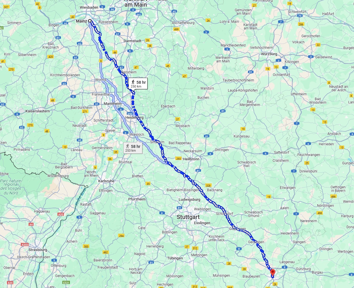 Anreise von Mainz Zu Ulm Über 