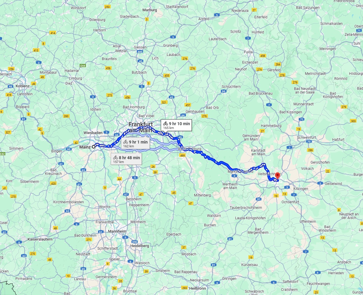 Anreise von Mainz Zu Würzburg Über 