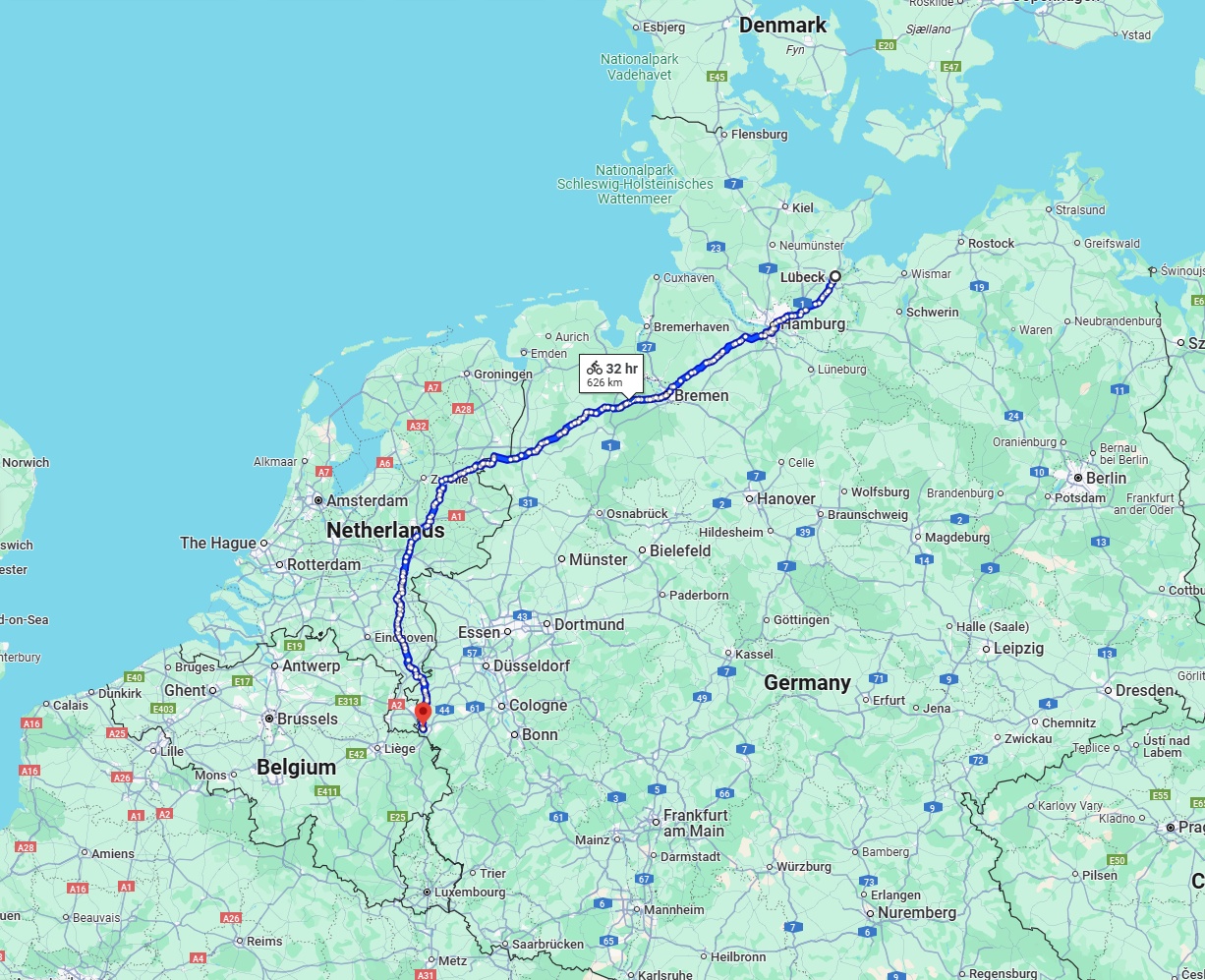 Anreise von Lübeck Zu Aachen Über 