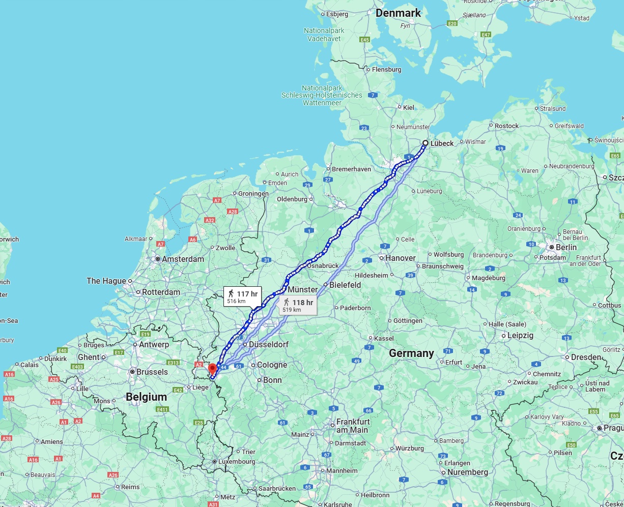 Anreise von Lübeck Zu Aachen Über 