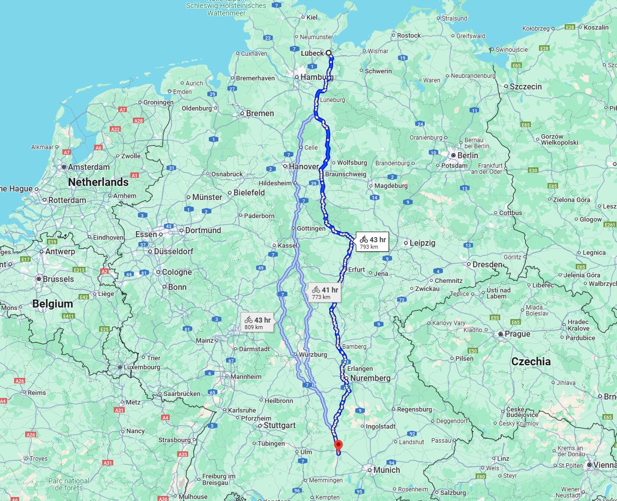 Anreise von Lübeck Zu Augsburg Über 