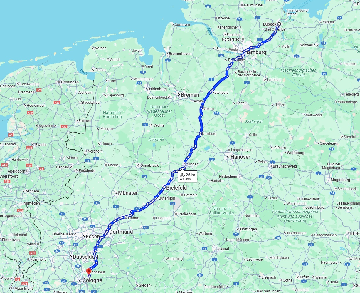 Anreise von Lübeck Zu Bergisch Gladbach Über 