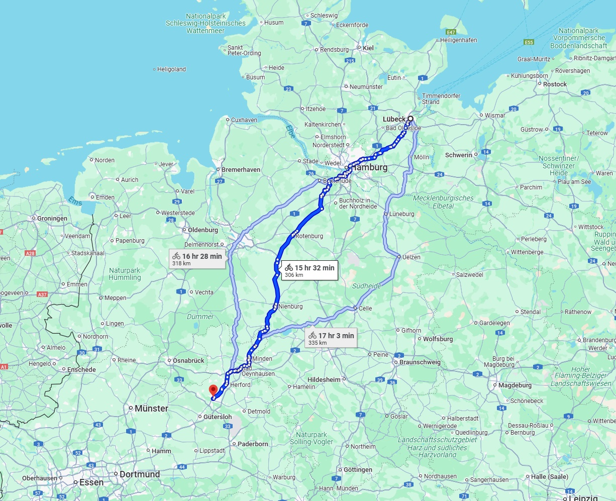 Anreise von Lübeck Zu Bielefeld Über 