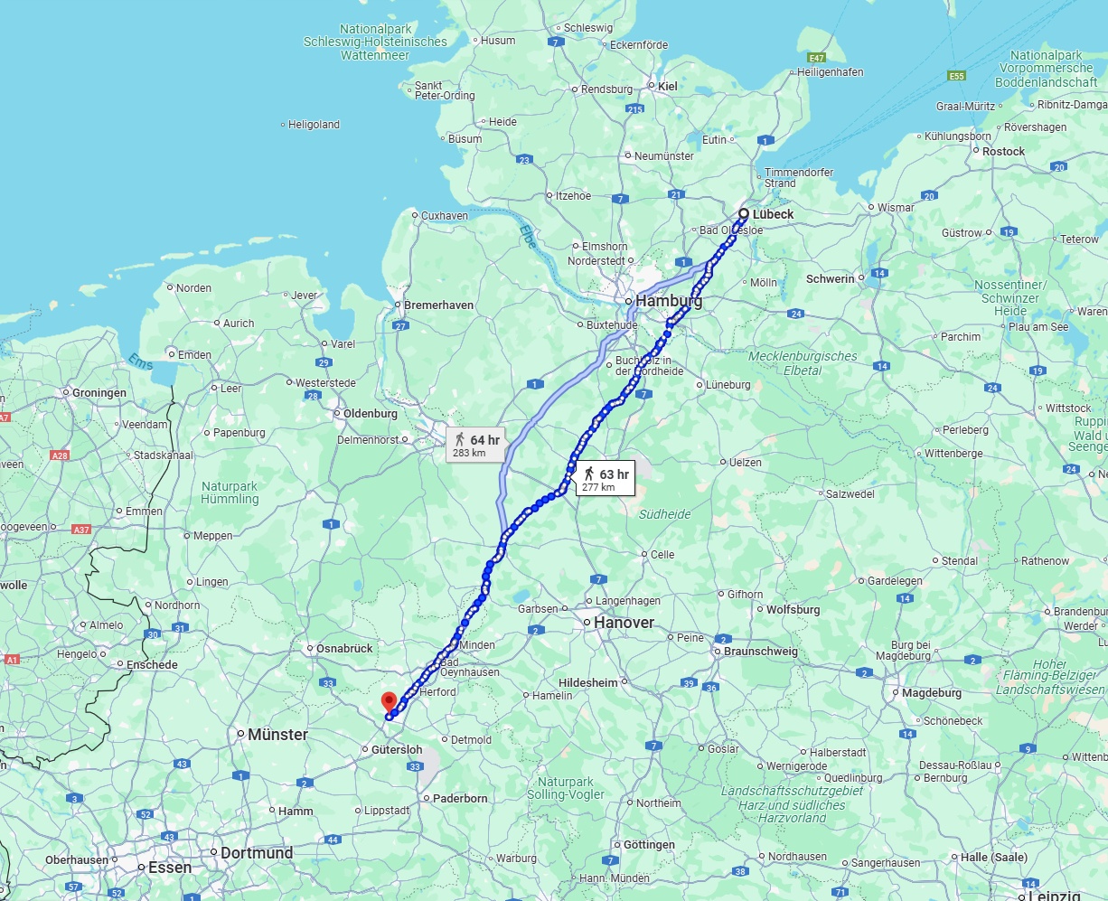 Anreise von Lübeck Zu Bielefeld Über 