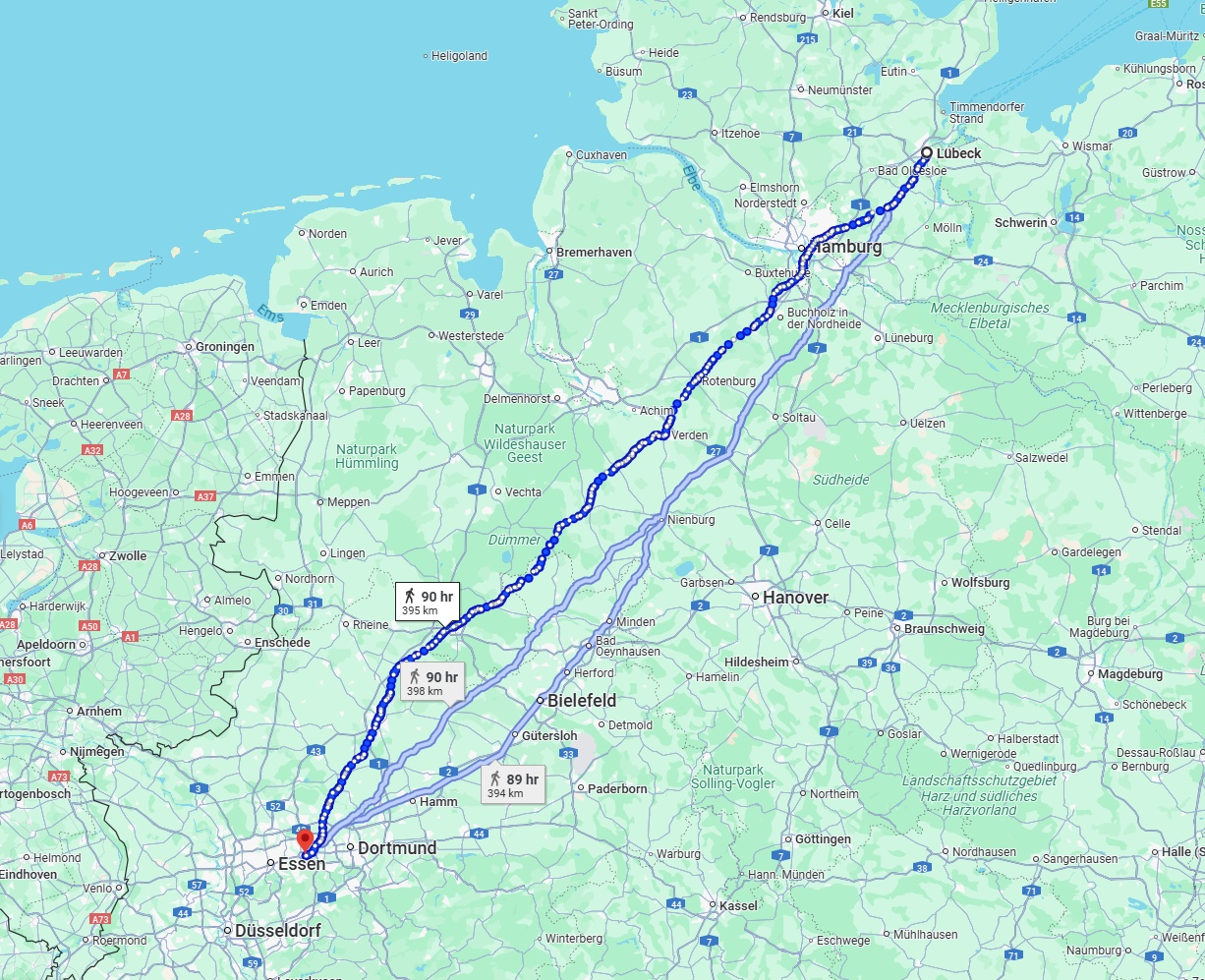 Anreise von Lübeck Zu Bochum Über 