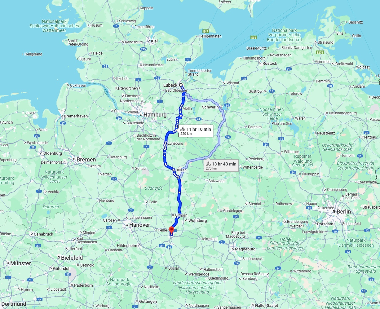 Anreise von Lübeck Zu Braunschweig Über 