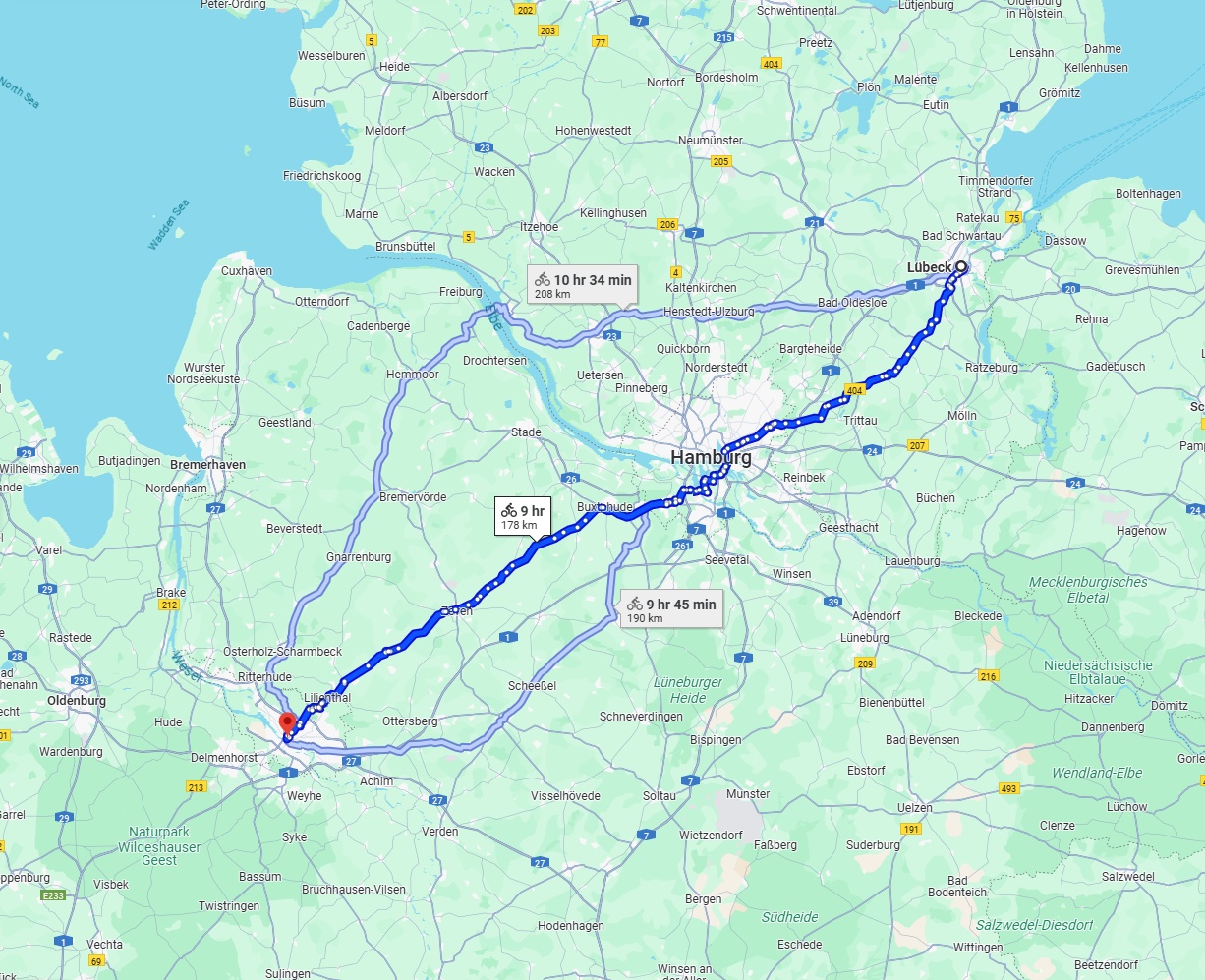 Anreise von Lübeck Zu Bremen Über 