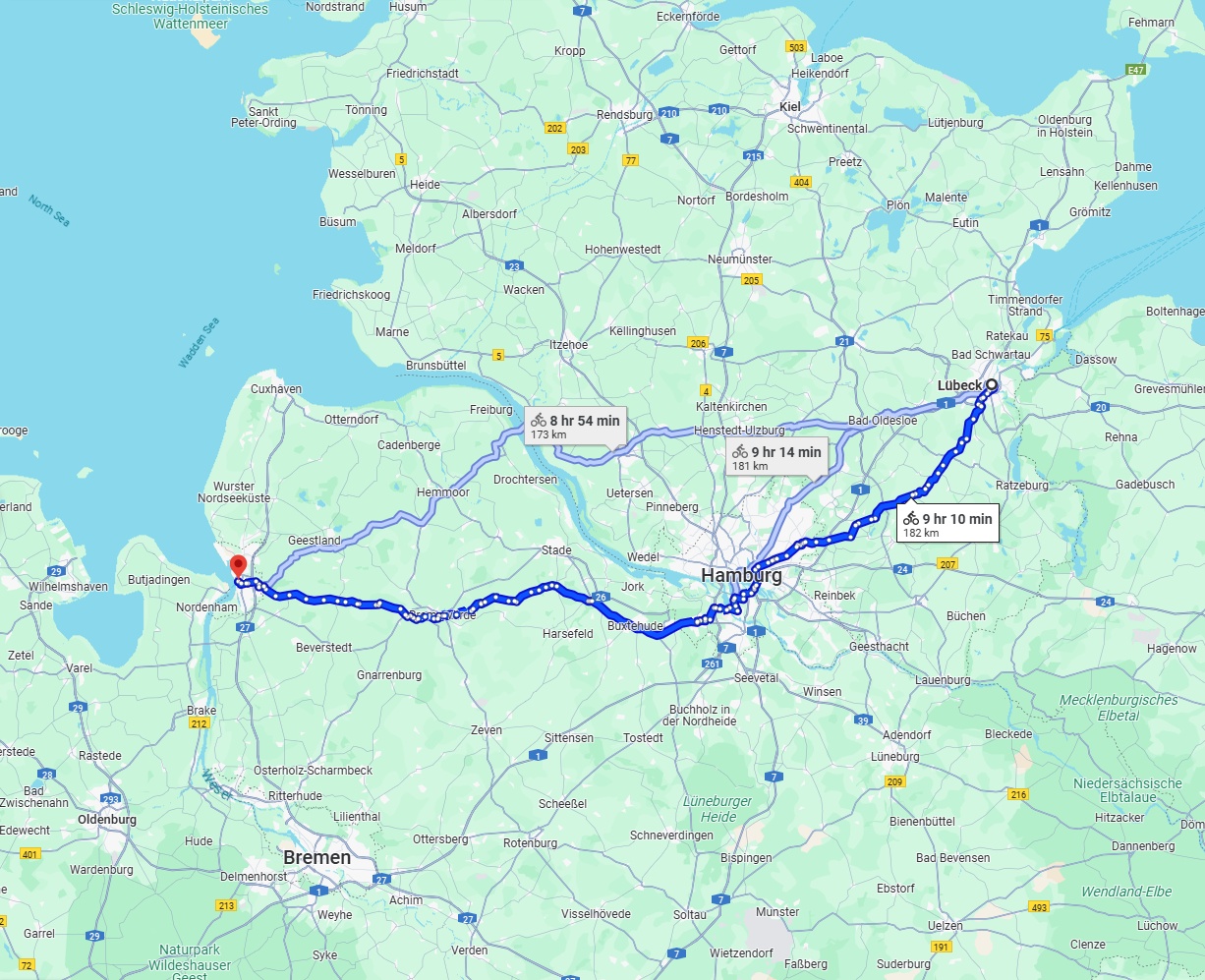 Anreise von Lübeck Zu Bremerhaven Über 