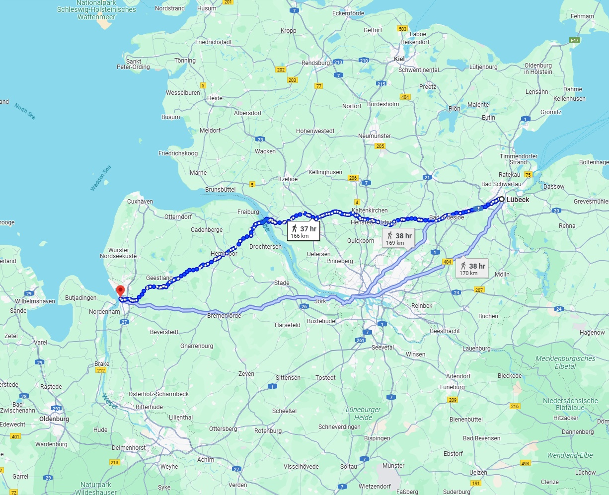Anreise von Lübeck Zu Bremerhaven Über 