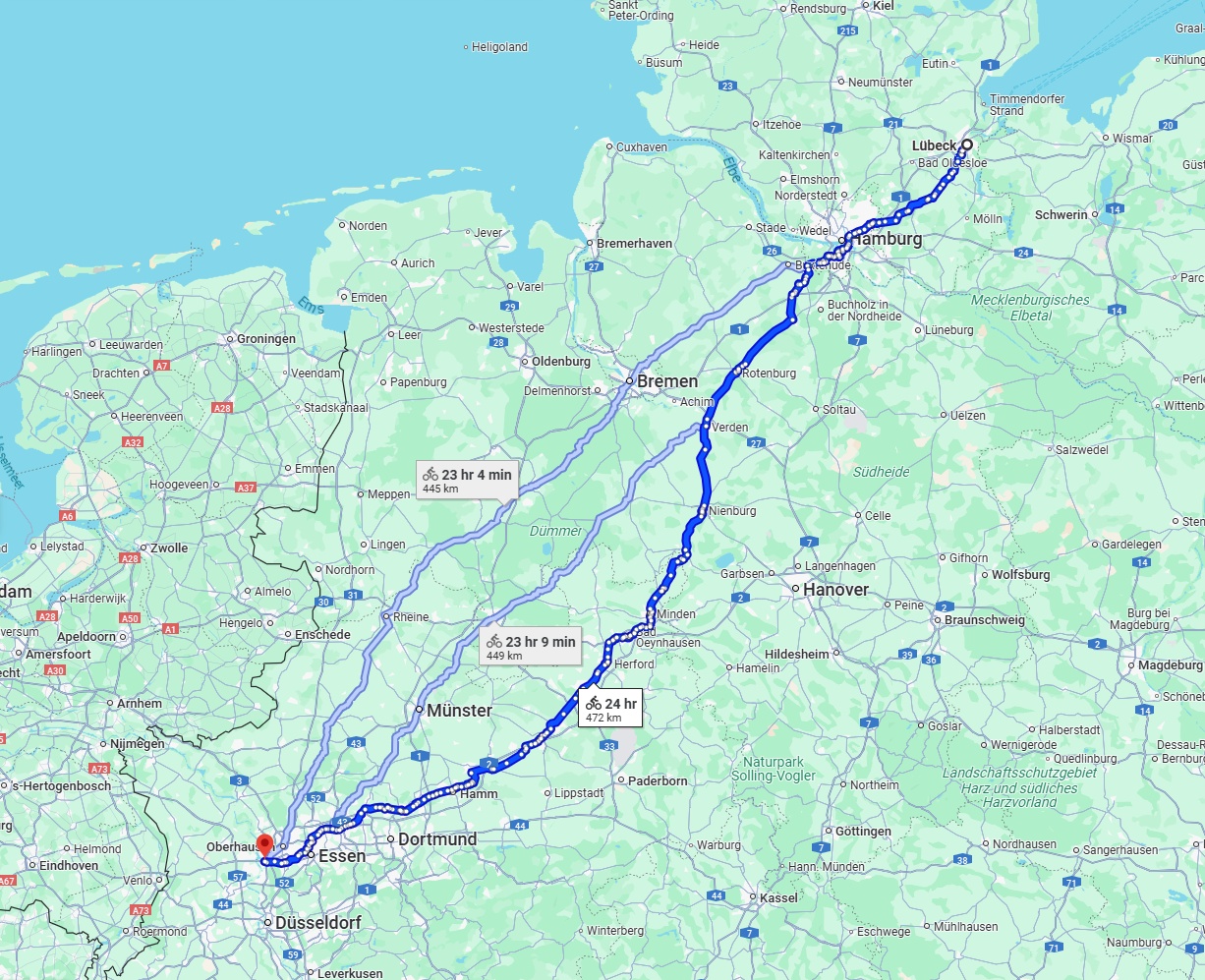 Anreise von Lübeck Zu Duisburg Über 