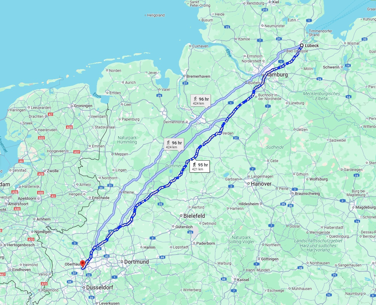 Anreise von Lübeck Zu Duisburg Über 