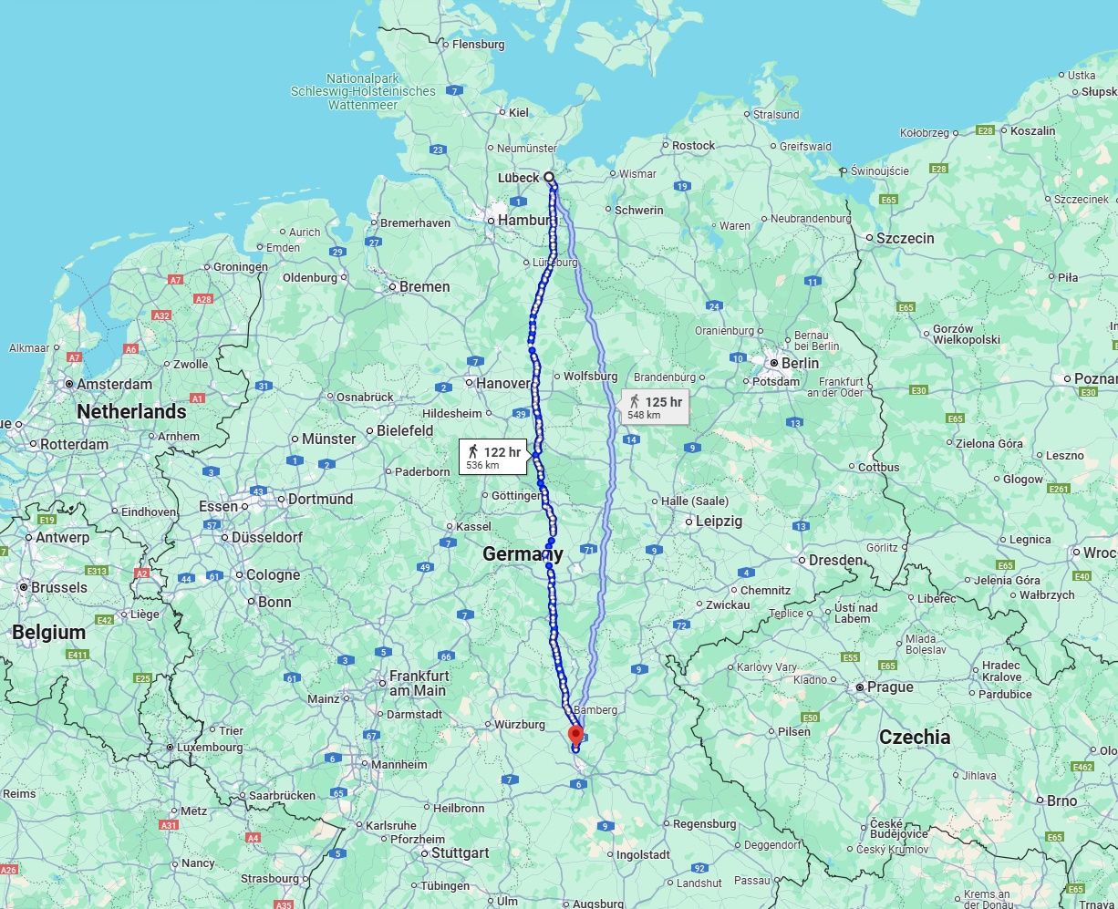 Anreise von Lübeck Zu Erlangen Über 