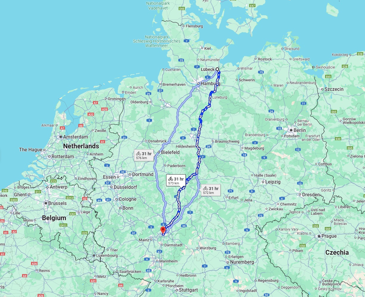 Anreise von Lübeck Zu Frankfurt am Main Über 
