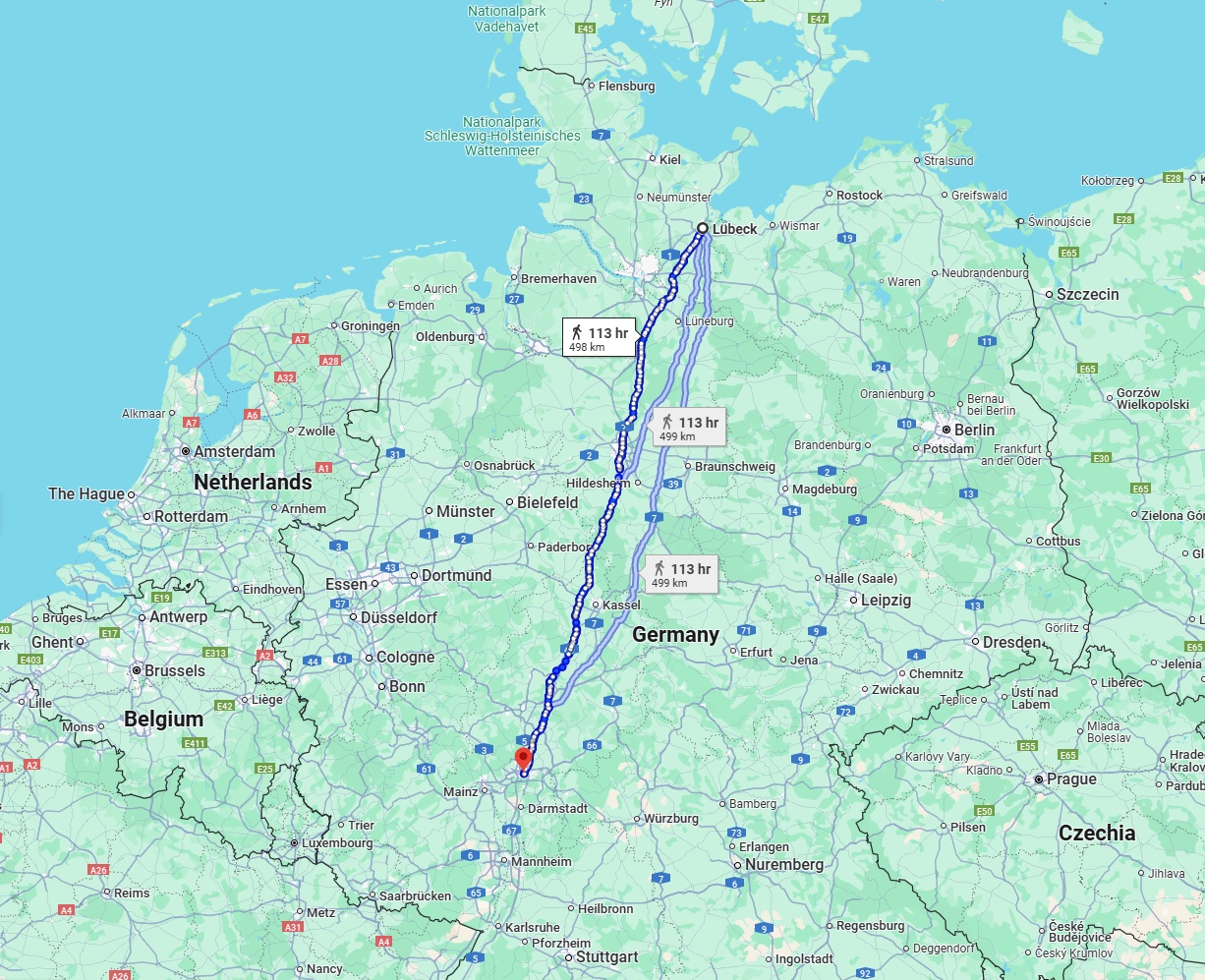 Anreise von Lübeck Zu Frankfurt am Main Über 