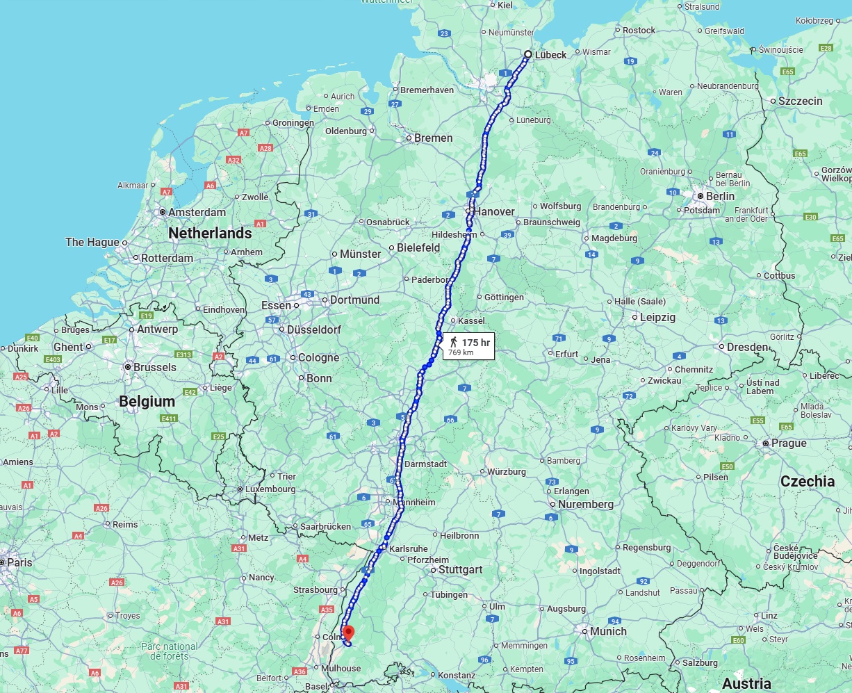 Anreise von Lübeck Zu Freiburg im Breisgau Über 