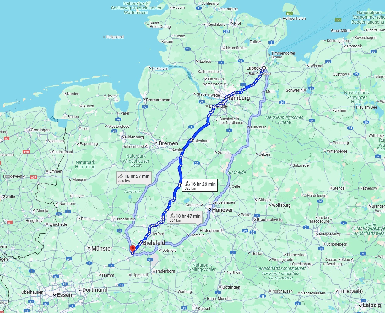 Anreise von Lübeck Zu Gütersloh Über 
