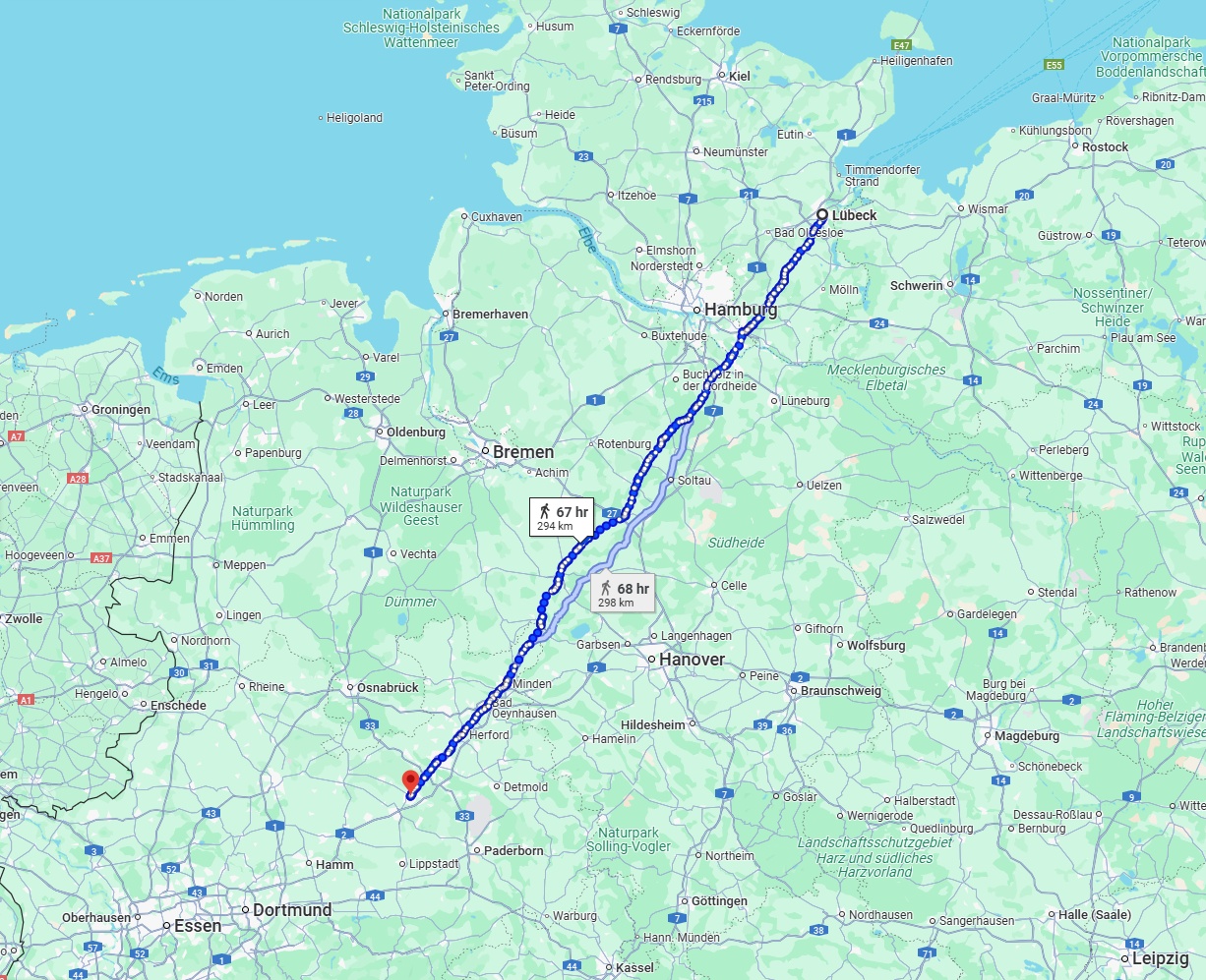 Anreise von Lübeck Zu Gütersloh Über 