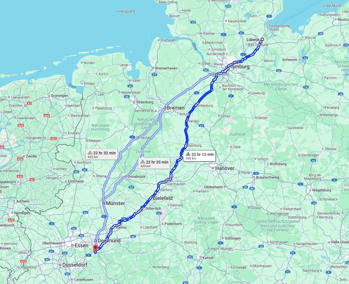 Anreise von Lübeck Zu Hagen Über 