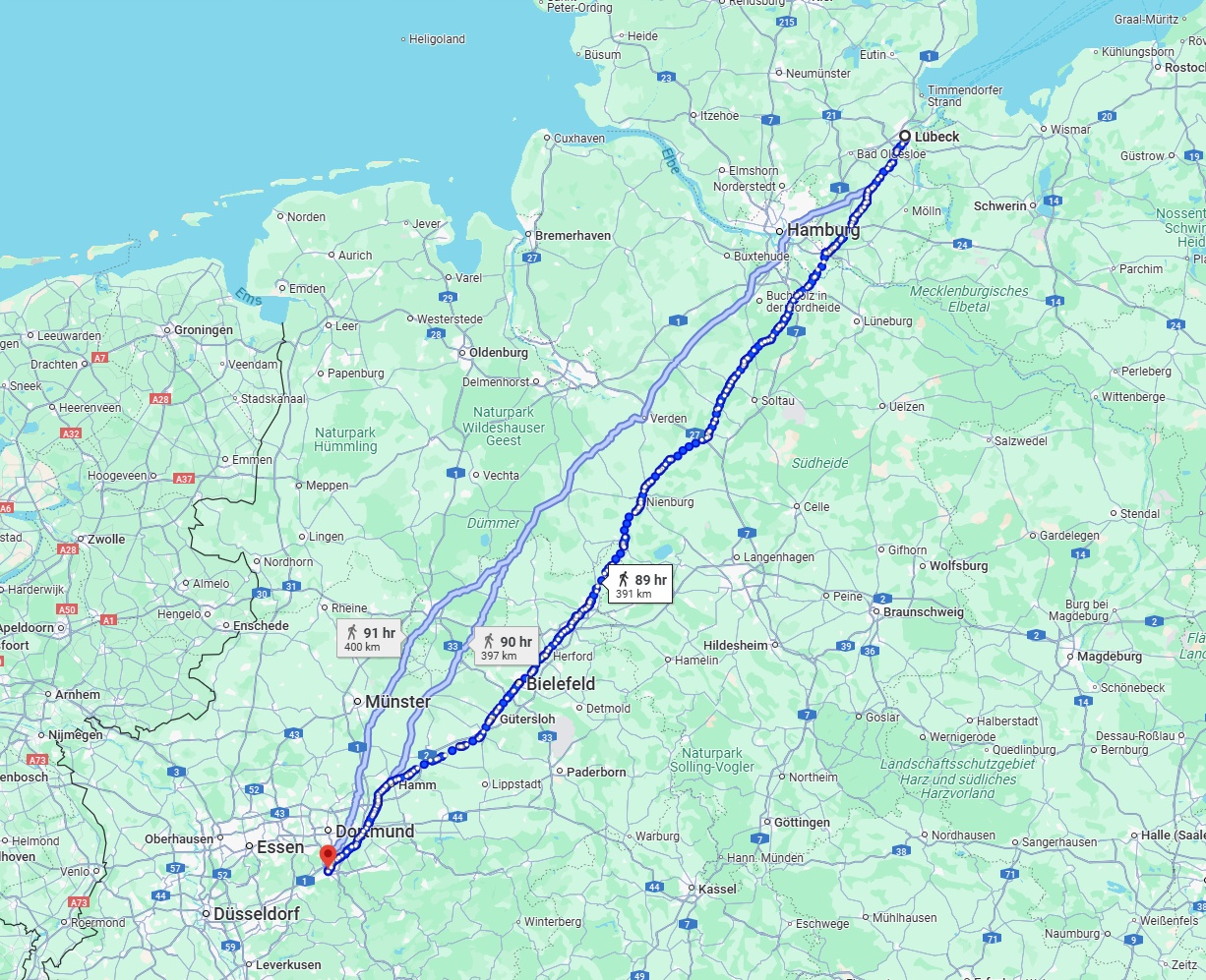 Anreise von Lübeck Zu Hagen Über 