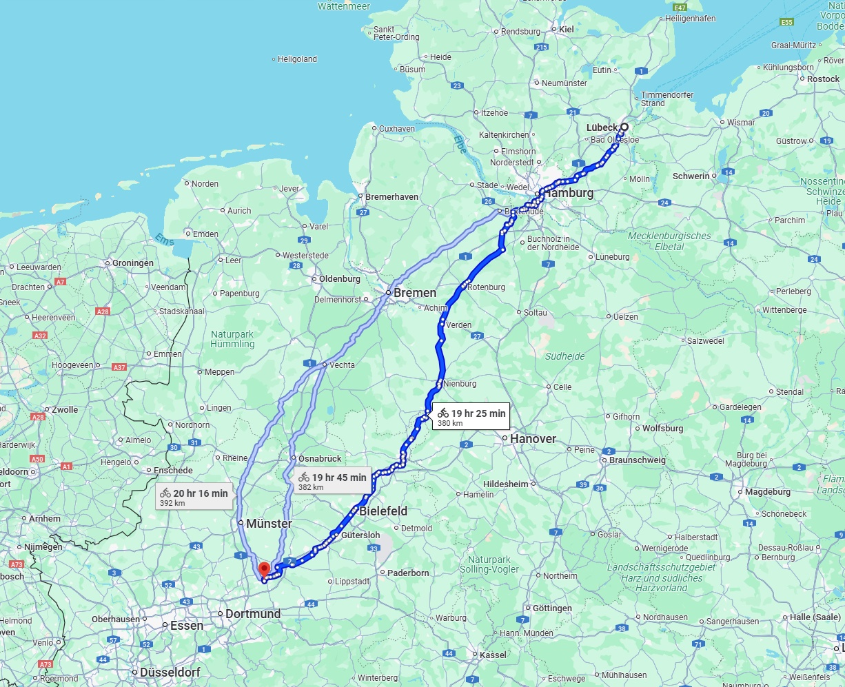 Anreise von Lübeck Zu Hamm Über 