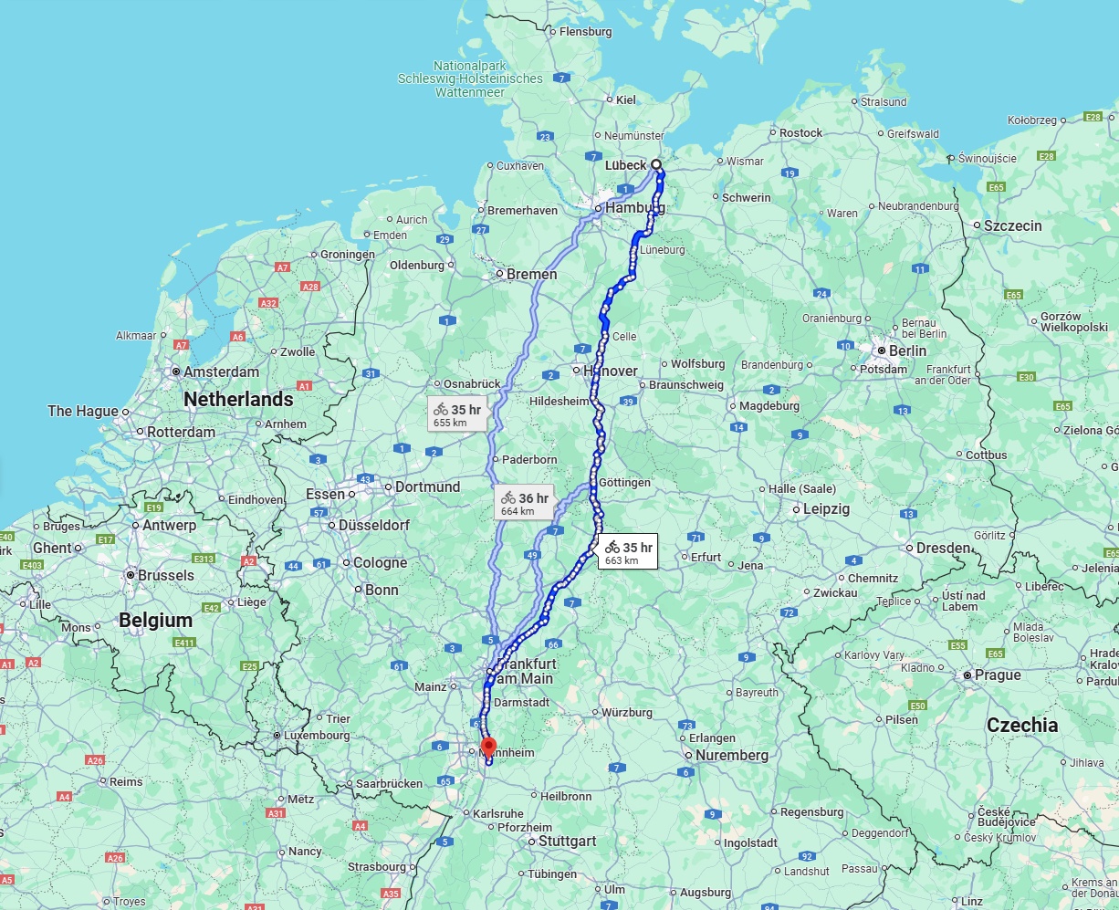 Anreise von Lübeck Zu Heidelberg Über 