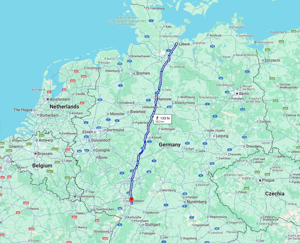 Anreise von Lübeck Zu Heidelberg Über 