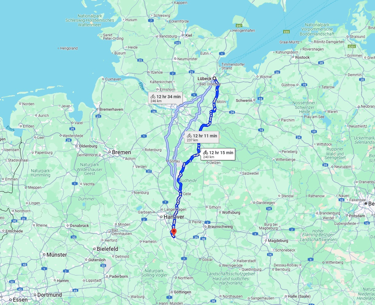 Anreise von Lübeck Zu Hildesheim Über 
