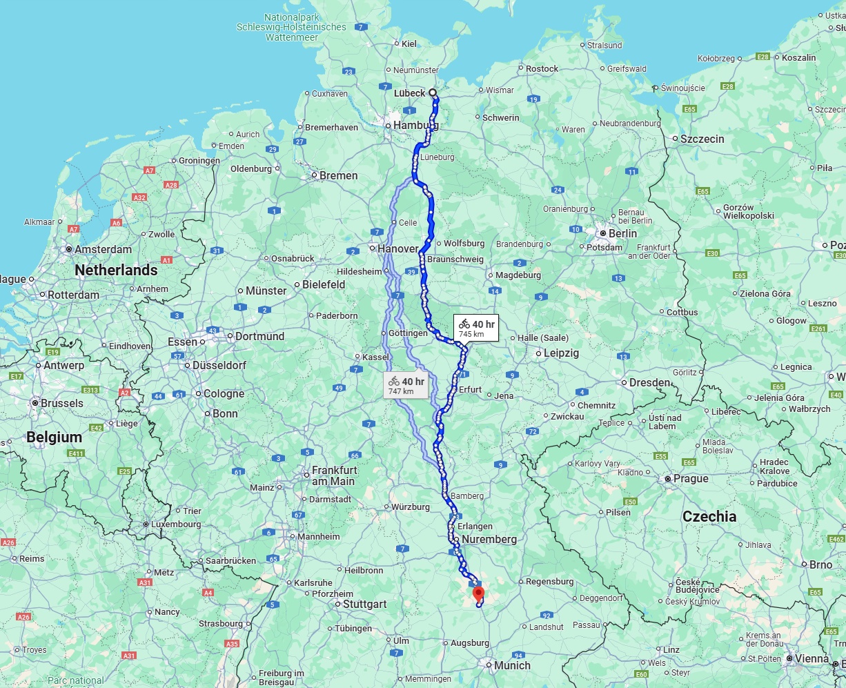 Anreise von Lübeck Zu Ingolstadt Über 