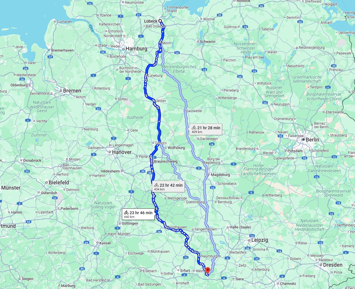Anreise von Lübeck Zu Jena Über 